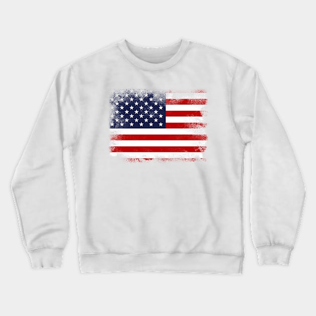 US flag isolated Crewneck Sweatshirt by psychoshadow